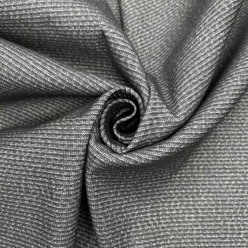 Floating Grid Dual Tone Weft Stretch Fabric 75D*75D+40D+150D 97% Polyester 3% Spandex