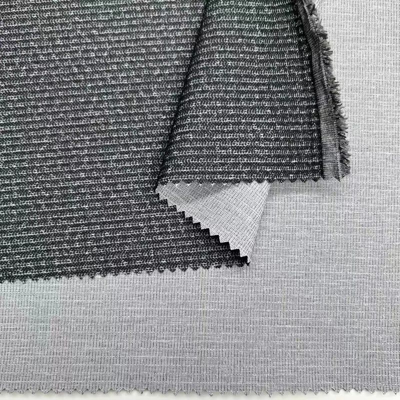 Floating Grid Dual Tone Weft Stretch Fabric 75D*75D+40D+150D 97% Polyester 3% Spandex