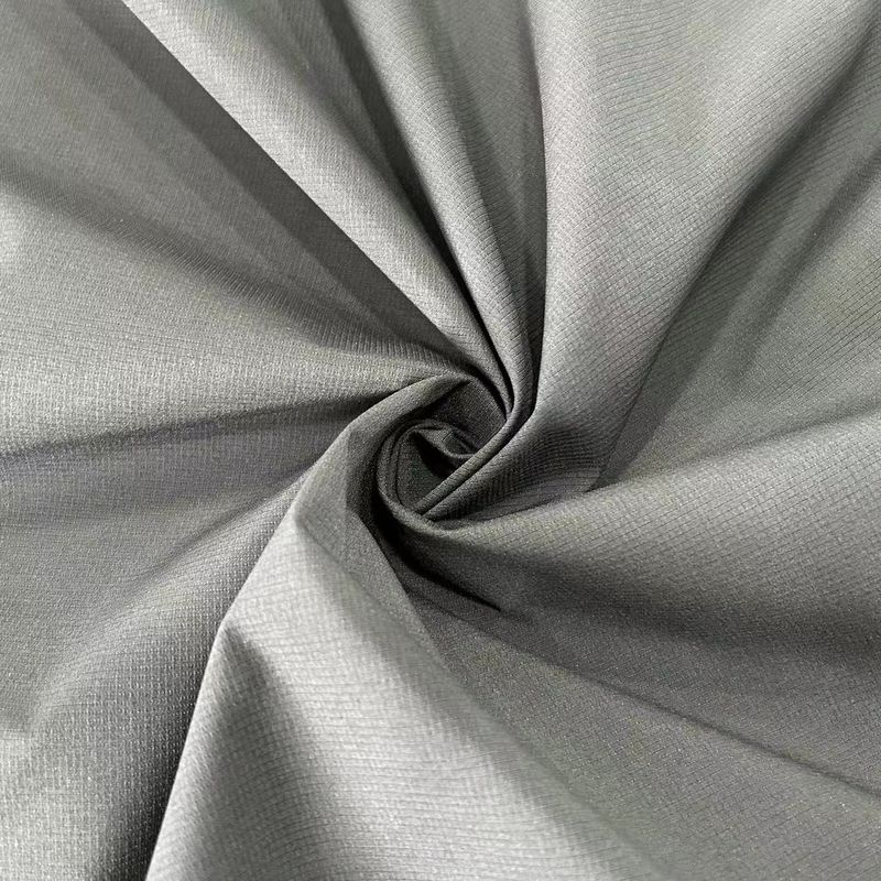 100% Polyester Low Stretch Striped Jacquard Textured Fabric For Jackets Pants Sportswear