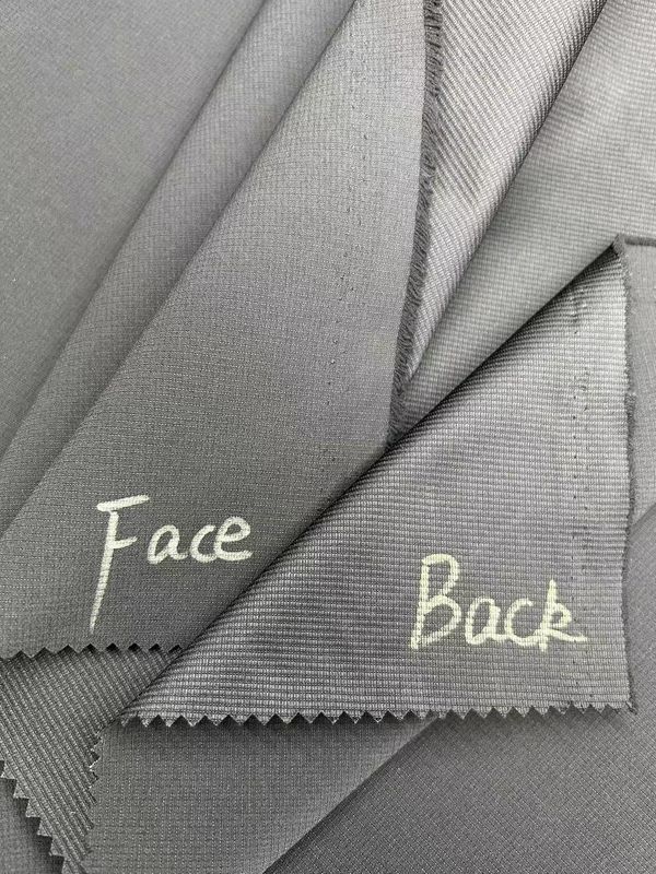 100% Polyester Low Stretch Striped Jacquard Textured Fabric For Jackets Pants Sportswear