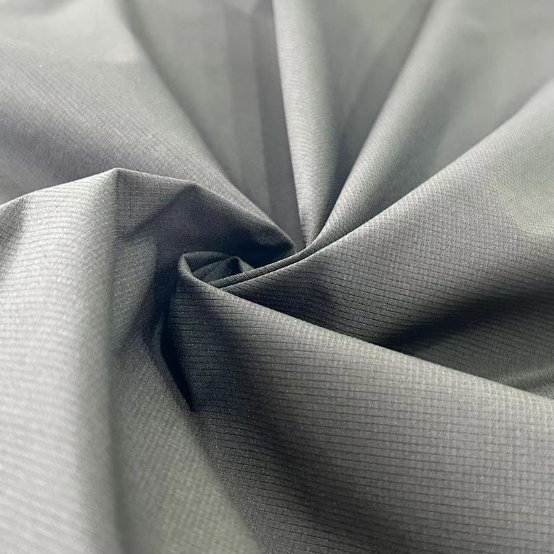 100% Polyester Low Stretch Striped Jacquard Textured Fabric For Jackets Pants Sportswear