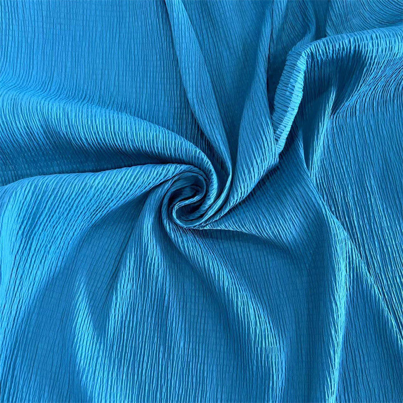 Matte Warp Knit Bubble Crepe Fabric 96GSM 97% Nylon 3% Spandex For Skirts Shirts