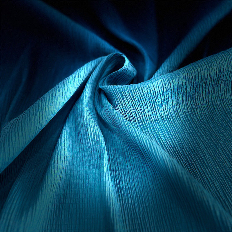 Matte Warp Knit Bubble Crepe Fabric 96GSM 97% Nylon 3% Spandex For Skirts Shirts
