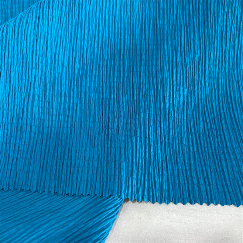 Matte Warp Knit Bubble Crepe Fabric 96GSM 97% Nylon 3% Spandex For Skirts Shirts