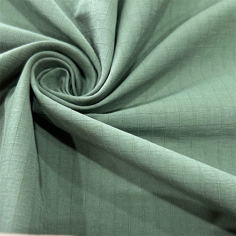 Matte Checkered Warp Stretch Taffeta Fabric 70D+40D*160D+160D/2 For Outerwear