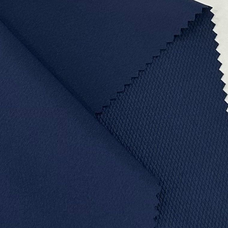 Diamond Grid Four Way Stretch Fabric 50D+20D*50D+20D/100D 140GSM 94% Polyester 6% Spandex