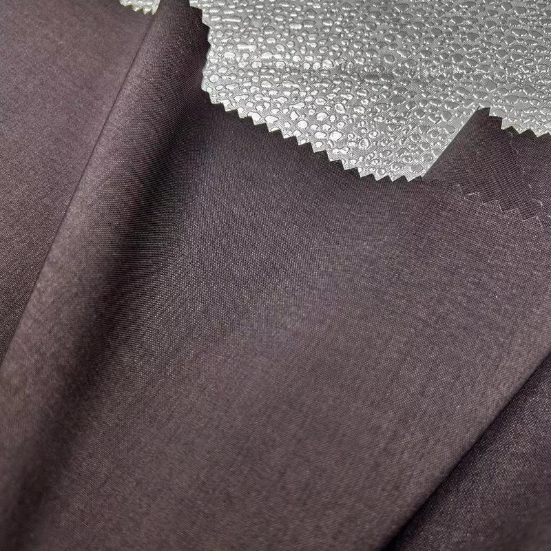 Recycled Warp Knitted Polyester Fabric Elastane Plain Weave 170D*170D+40D For Garment