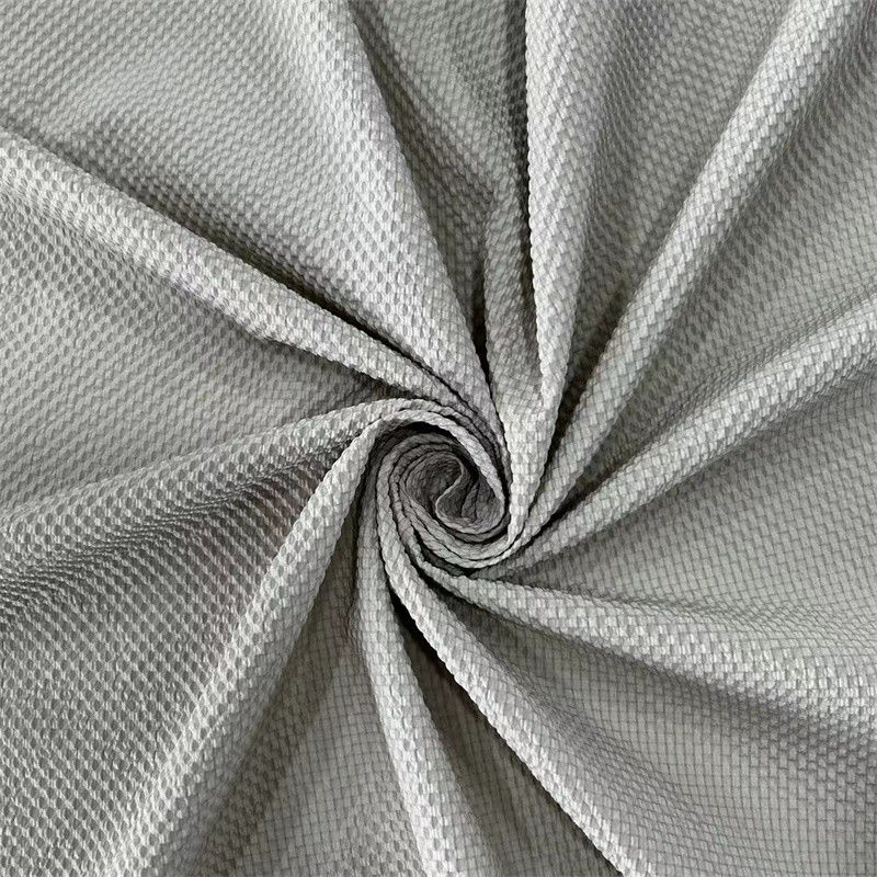 Garment Recycled PET Fabric Waterproof Polyester Bubble Check Fabric 75D+50D T400*75D+50D T400