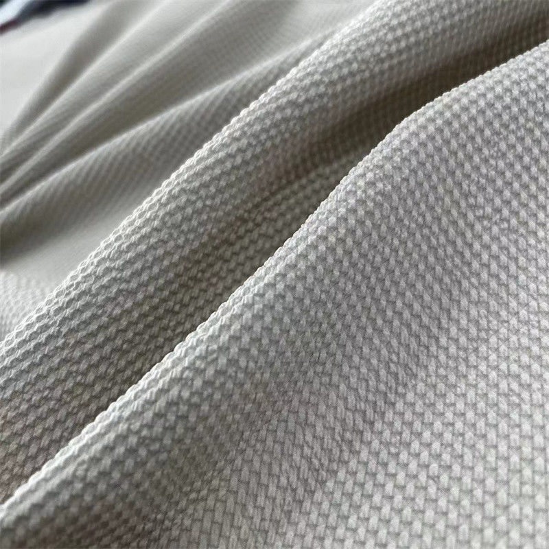 Garment Recycled PET Fabric Waterproof Polyester Bubble Check Fabric 75D+50D T400*75D+50D T400