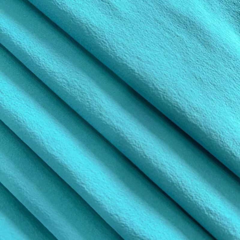 Slightly Wrinkled Nylon Spandex Fabric Recycled 4 Way Stretch 40D+20D*40D+20D 90GSM