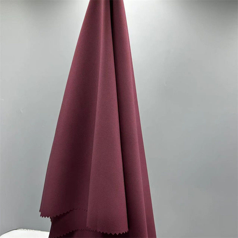 Recycled Sustainable Polyester Plain Weave Fabric 50D Four Way Stretch For Sportswear
