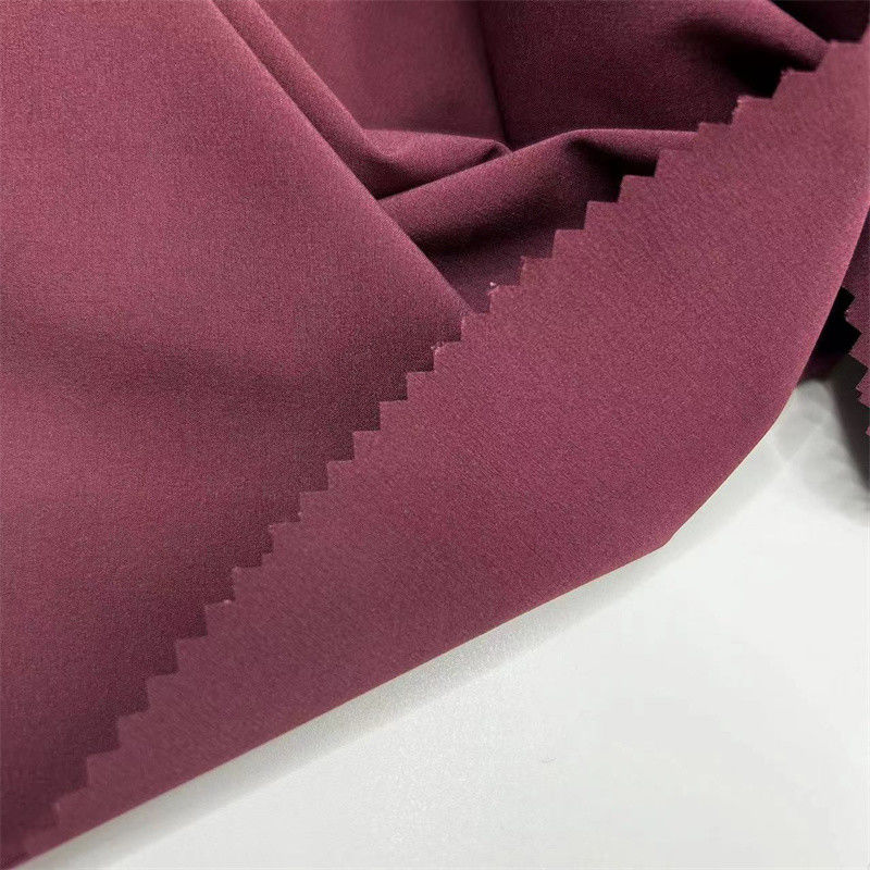 Recycled Sustainable Polyester Plain Weave Fabric 50D Four Way Stretch For Sportswear