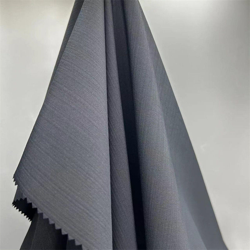 Recycled Polyester Seersucker Fabric Low Stretch T400 Linen Like Texture For Outdoor Clothing