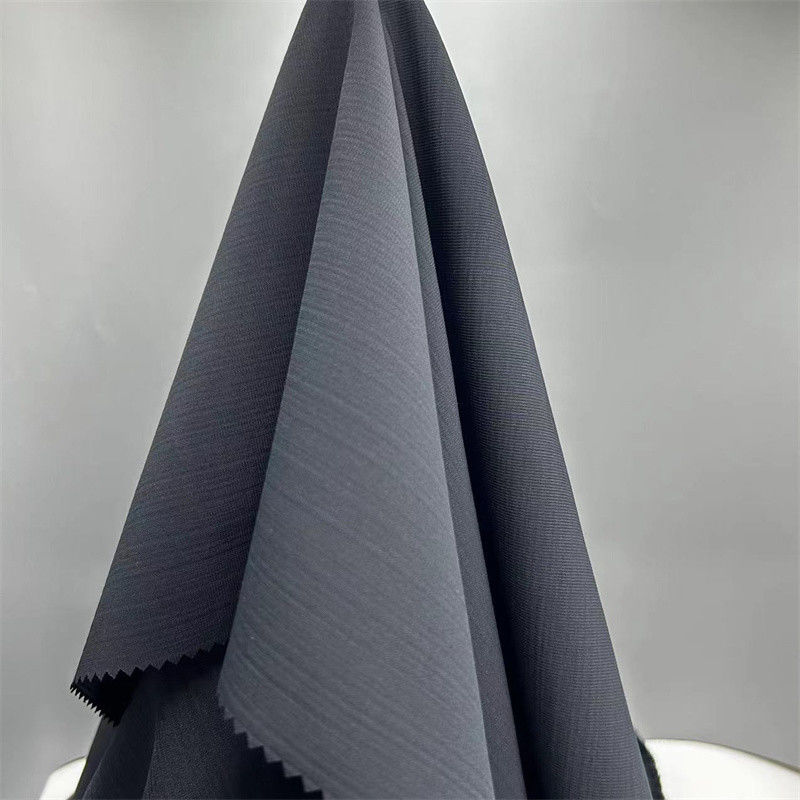 Recycled Polyester Seersucker Fabric Low Stretch T400 Linen Like Texture For Outdoor Clothing