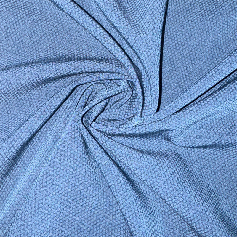 Recycled Premium Polyester Double Yarn Warp Stretch Diamond Plaid Fabric 75D+40D*75D+40D 145GSM