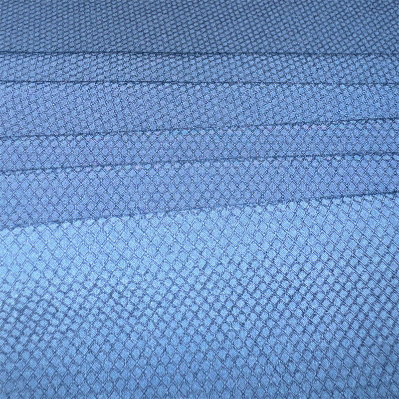 Recycled Premium Polyester Double Yarn Warp Stretch Diamond Plaid Fabric 75D+40D*75D+40D 145GSM