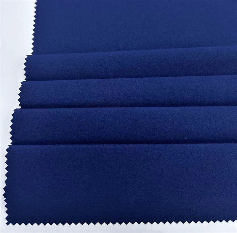 Recycled Plain Weave Four way Stretch Fabric 75D+40D*150D+40D 94% Recycled Polyester  6% Spandex 166GSM
