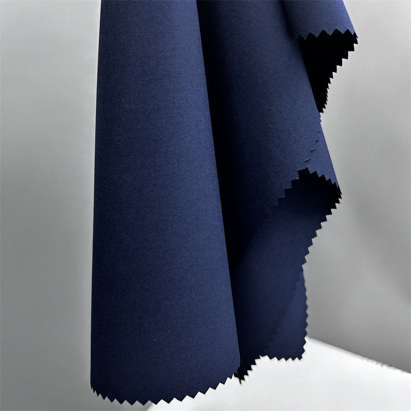 Recycled Plain Weave Four way Stretch Fabric 75D+40D*150D+40D 94% Recycled Polyester  6% Spandex 166GSM