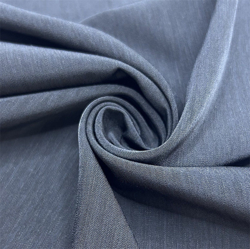 Matte Half Twill Vertical Stripe Washed Velvet Shirt / Blouse Skirt Coat / Jacket Recycled Polyester Fabric Wholesale