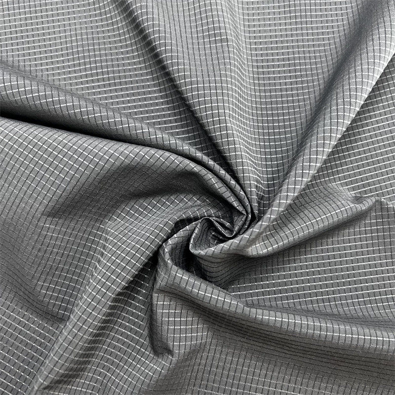 75D Low Elasticity T400 Hollow Grid Fabric 100% Recycled Polyester Perforated Grid Pattern