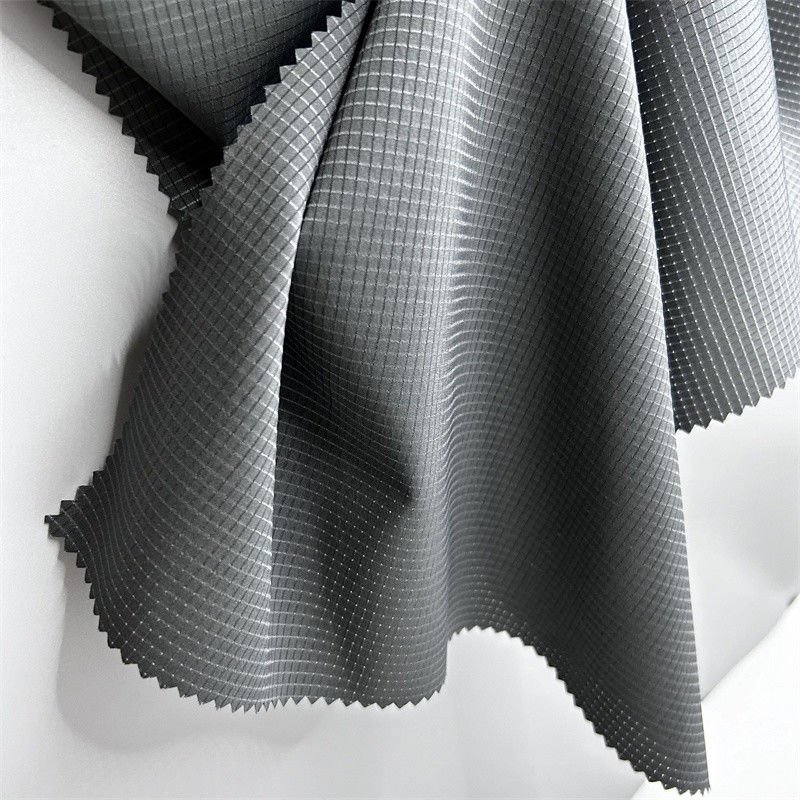 75D Low Elasticity T400 Hollow Grid Fabric 100% Recycled Polyester Perforated Grid Pattern
