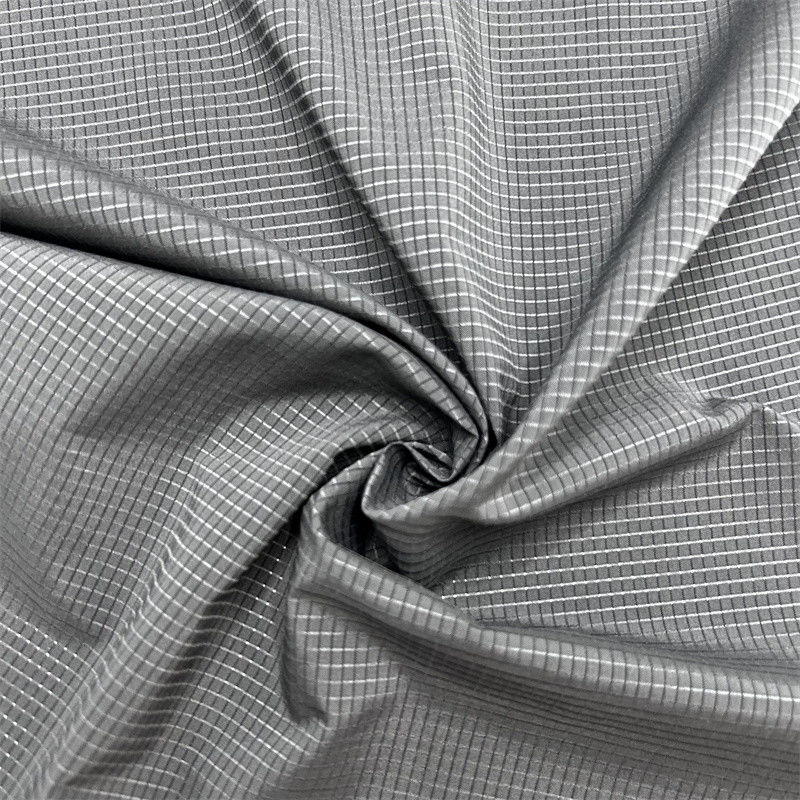 75D Low Elasticity T400 Hollow Grid Fabric 100% Recycled Polyester Perforated Grid Pattern