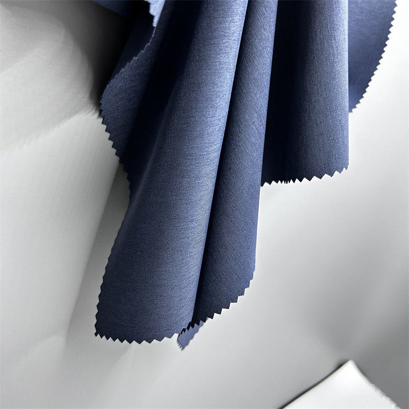Double Layered Warp Twill Cationic Polyester Fabric With Four Way Stretch Dual-tone Fabric Effect