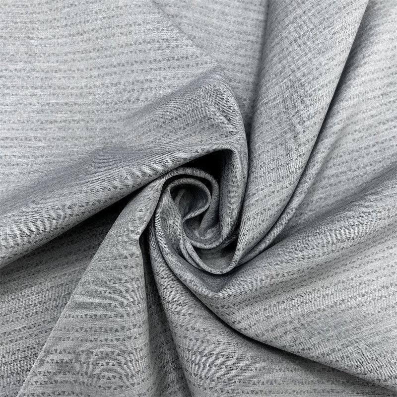 Dual Tone Four Way Stretch Triangular Mountaineering Fabric With Cationic Polyester Trousers Shirts Blouses