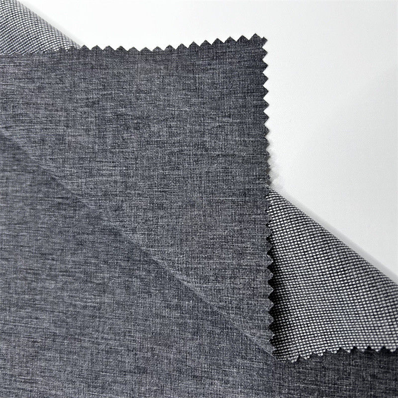 Dual Tone Pearl Dot Cationic Polyester Fabric With Four Way Stretch Linen-like Texture On Surface