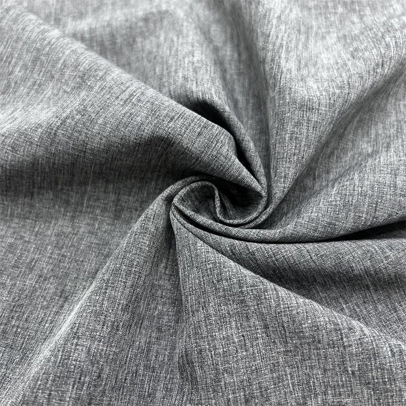 Dual Tone Pearl Dot Cationic Polyester Fabric With Four Way Stretch Linen-like Texture On Surface