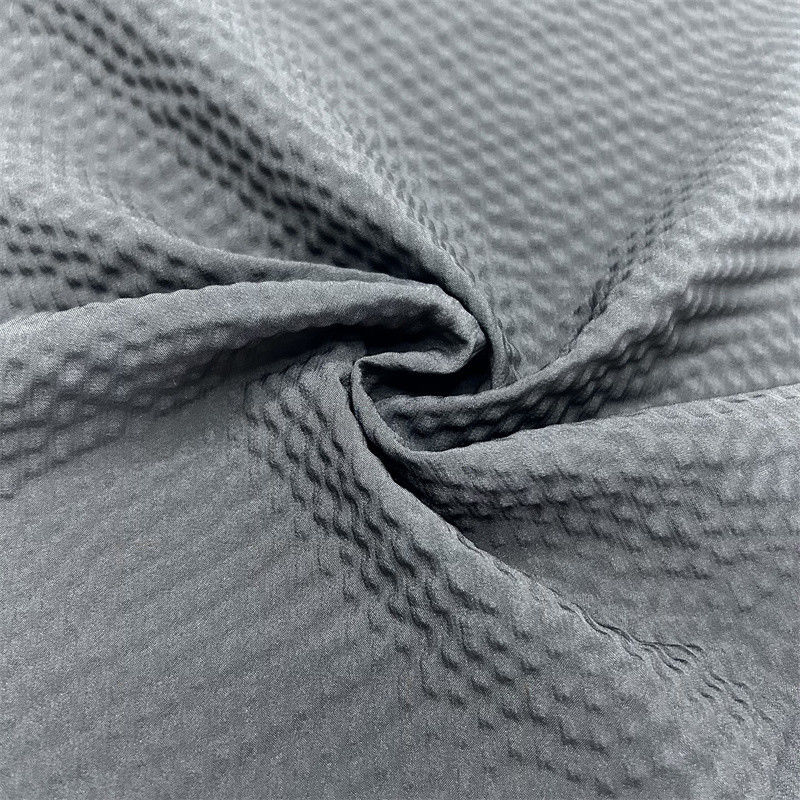 Polyester T400 Vertical Stripe Pearl Dot 75D Cation+75DT400*75D Vertical Stripe Convex Bubbles Effect