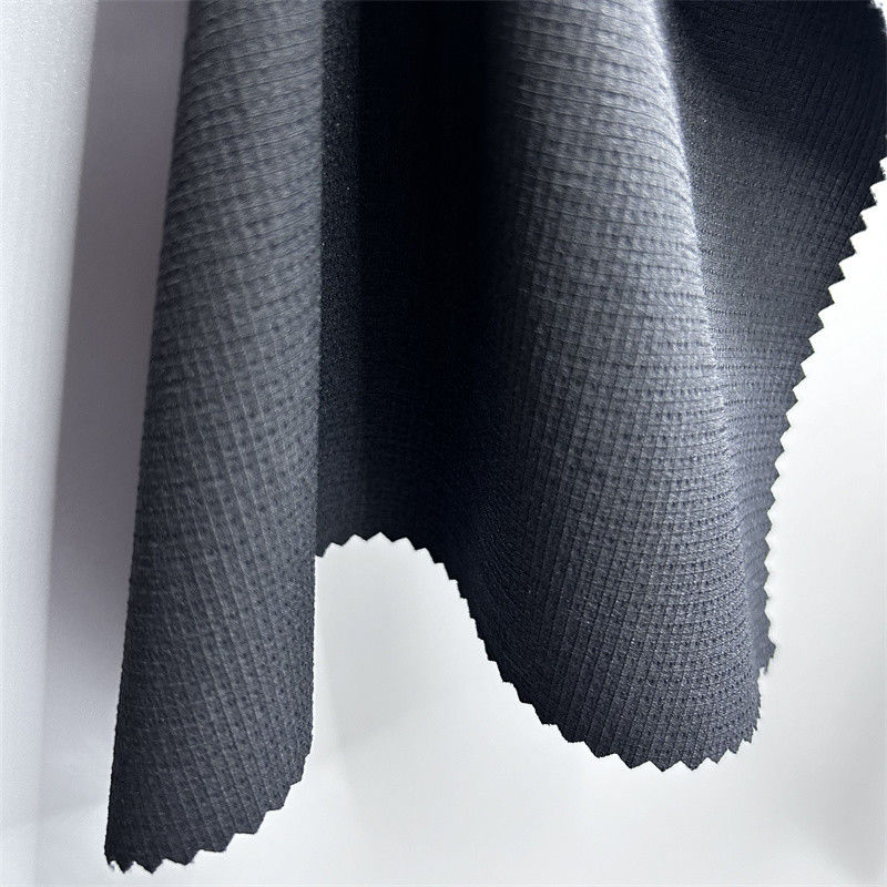 Semi Gloss Nylon Checkered Mountaineering Fabric Thick Elastic Texture For Outdoor Clothing
