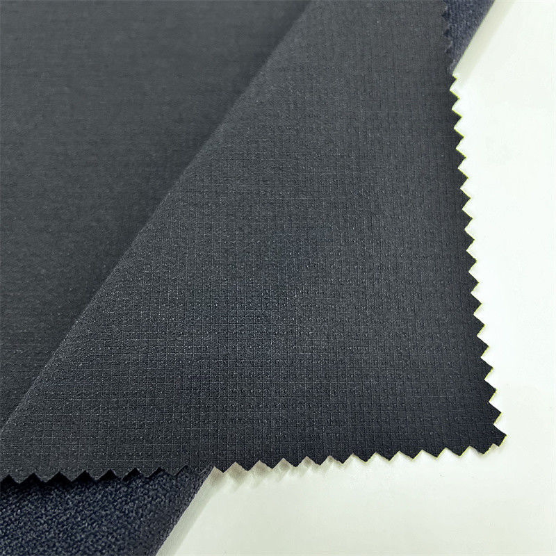 Semi Gloss Nylon Checkered Mountaineering Fabric Thick Elastic Texture For Outdoor Clothing