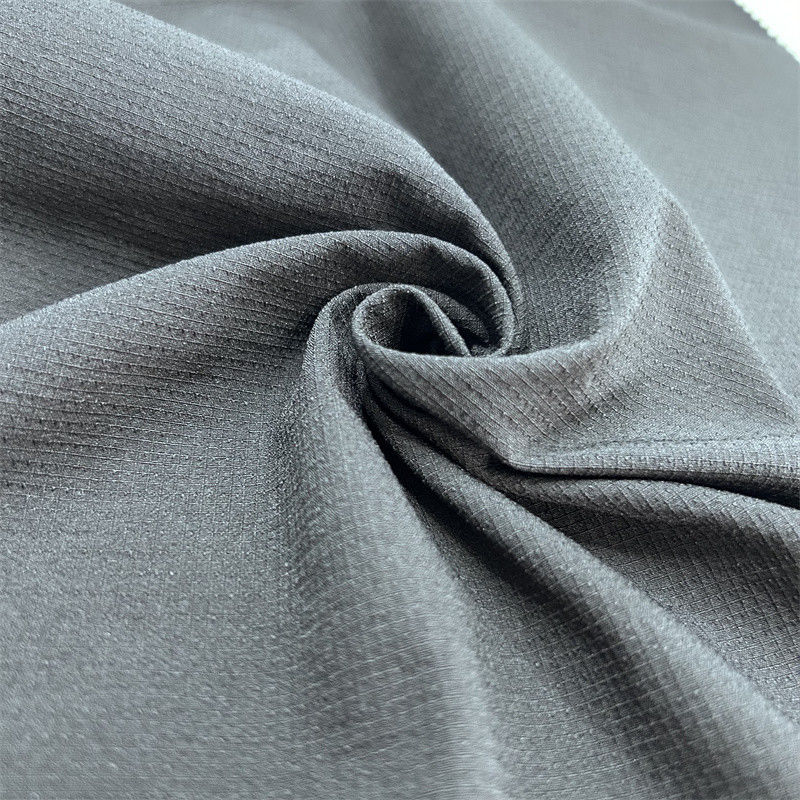 Semi Gloss Nylon Checkered Mountaineering Fabric Thick Elastic Texture For Outdoor Clothing