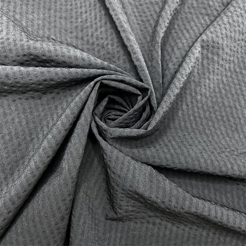 70D Nylon Four Side Elastic Bubble Vertical Strip Spandex Fabric 70D+70D+40D*70D+40D Surface Has Bubble-like Bumpy Texture