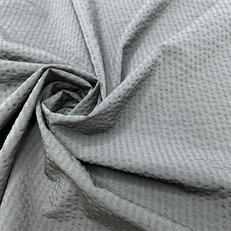 70D Nylon Four Side Elastic Bubble Vertical Strip Spandex Fabric 70D+70D+40D*70D+40D Surface Has Bubble-like Bumpy Texture