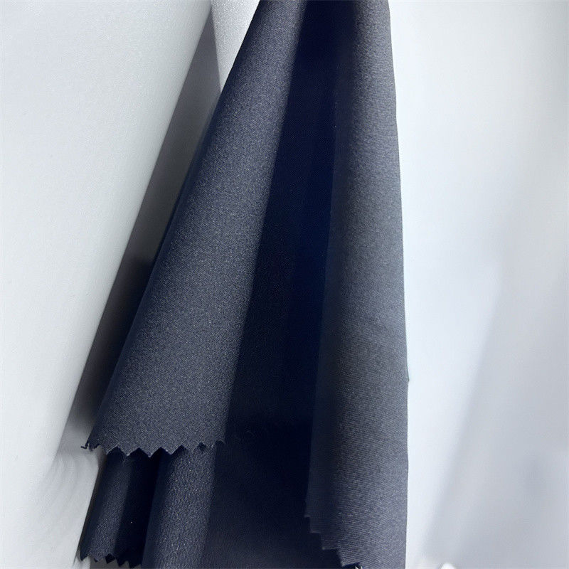 75D Recycled Polyester Spandex Fabric Matte 2/1 Twill Four Side Elastic 75D+40D*75D+40D Surface Delicate
