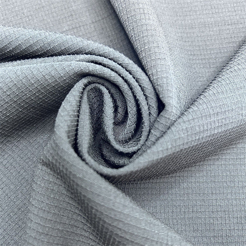 75*300 Checkered Mountaineering Fabric Boasts Soft Elastic Texture For Outdoor Activities