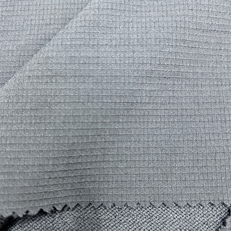 75*300 Checkered Mountaineering Fabric Boasts Soft Elastic Texture For Outdoor Activities