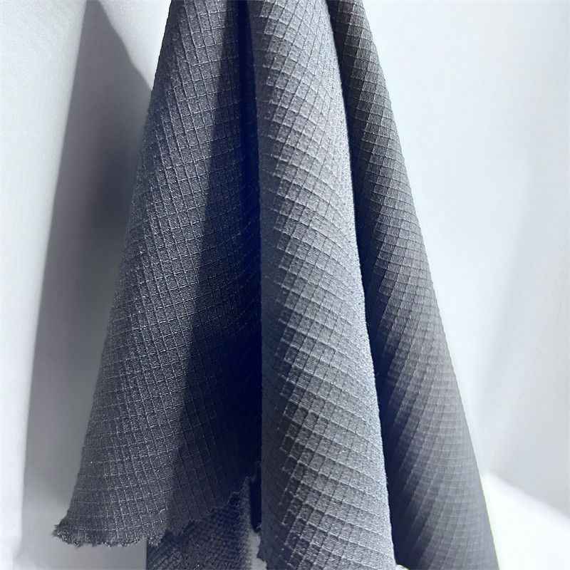 75*300 Checkered Mountaineering Fabric Boasts Soft Elastic Texture For Outdoor Activities